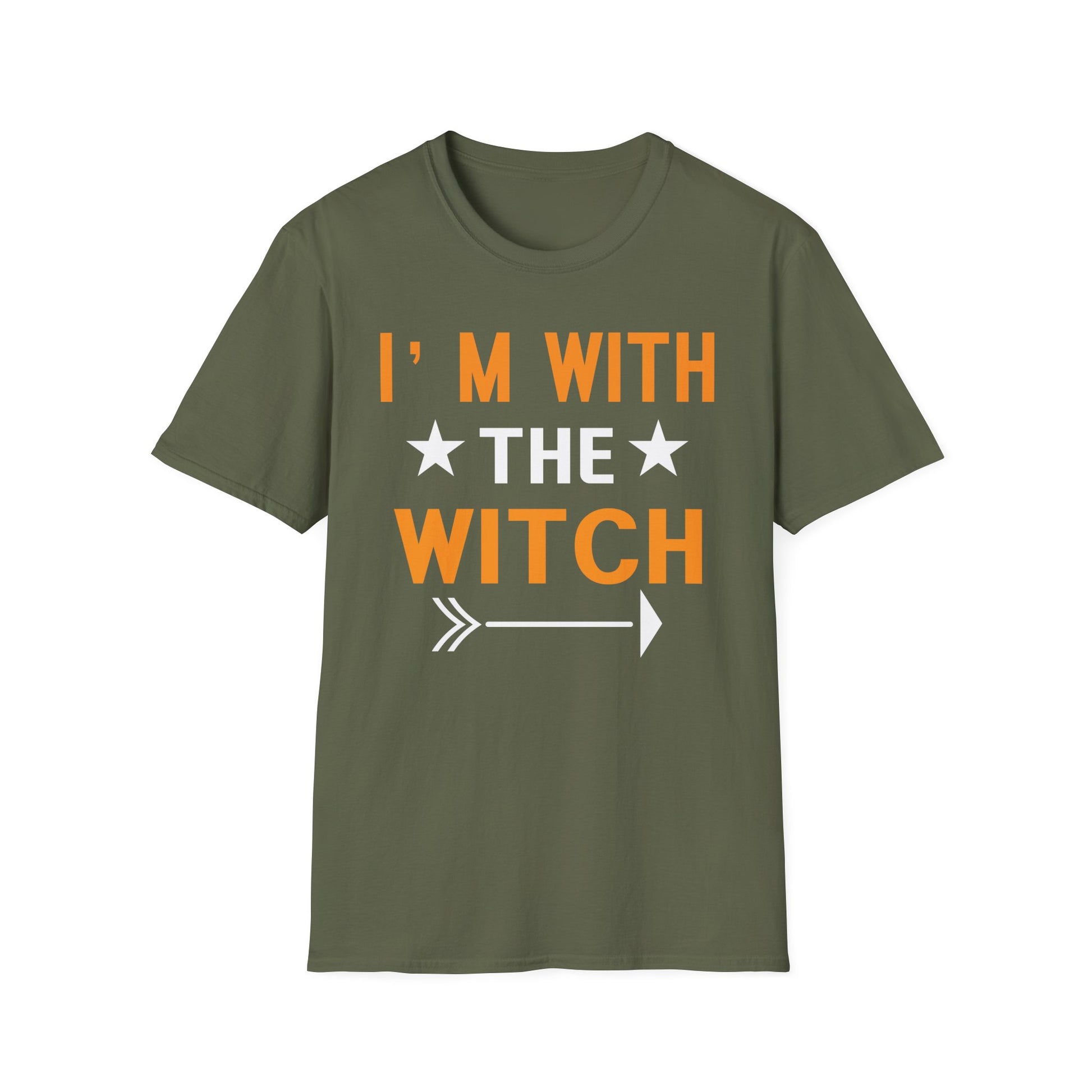I'm With The Witch T-Shirt — Funny Halloween Couple Arrow Tee