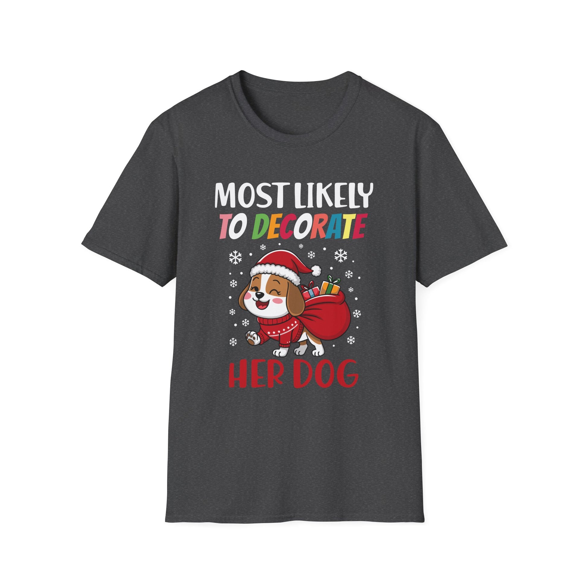 Most Likely To Decorate Her Dog Family Christmas Pajamas T-Shirt