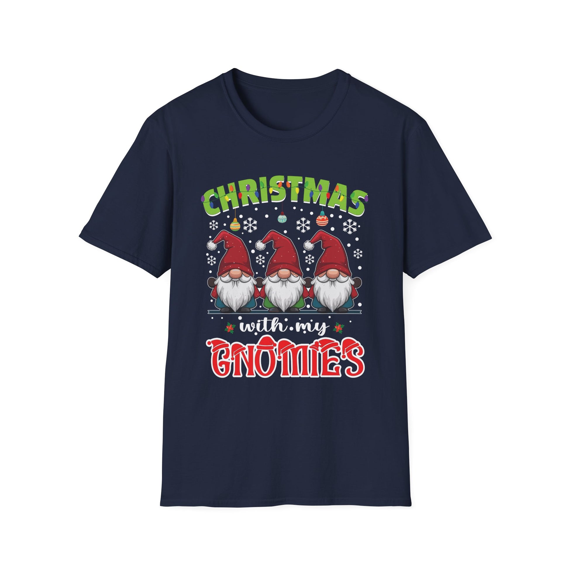Christmas Gnomes T-Shirt — "Christmas with My Gnomies" Holiday Tee