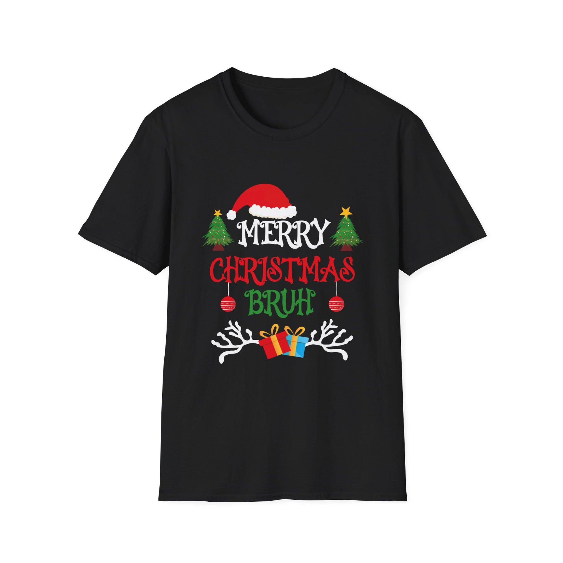 Bruh Meme Funny Saying Bro Greeting Teens Boys Men Christmas Unisex T-Shirt