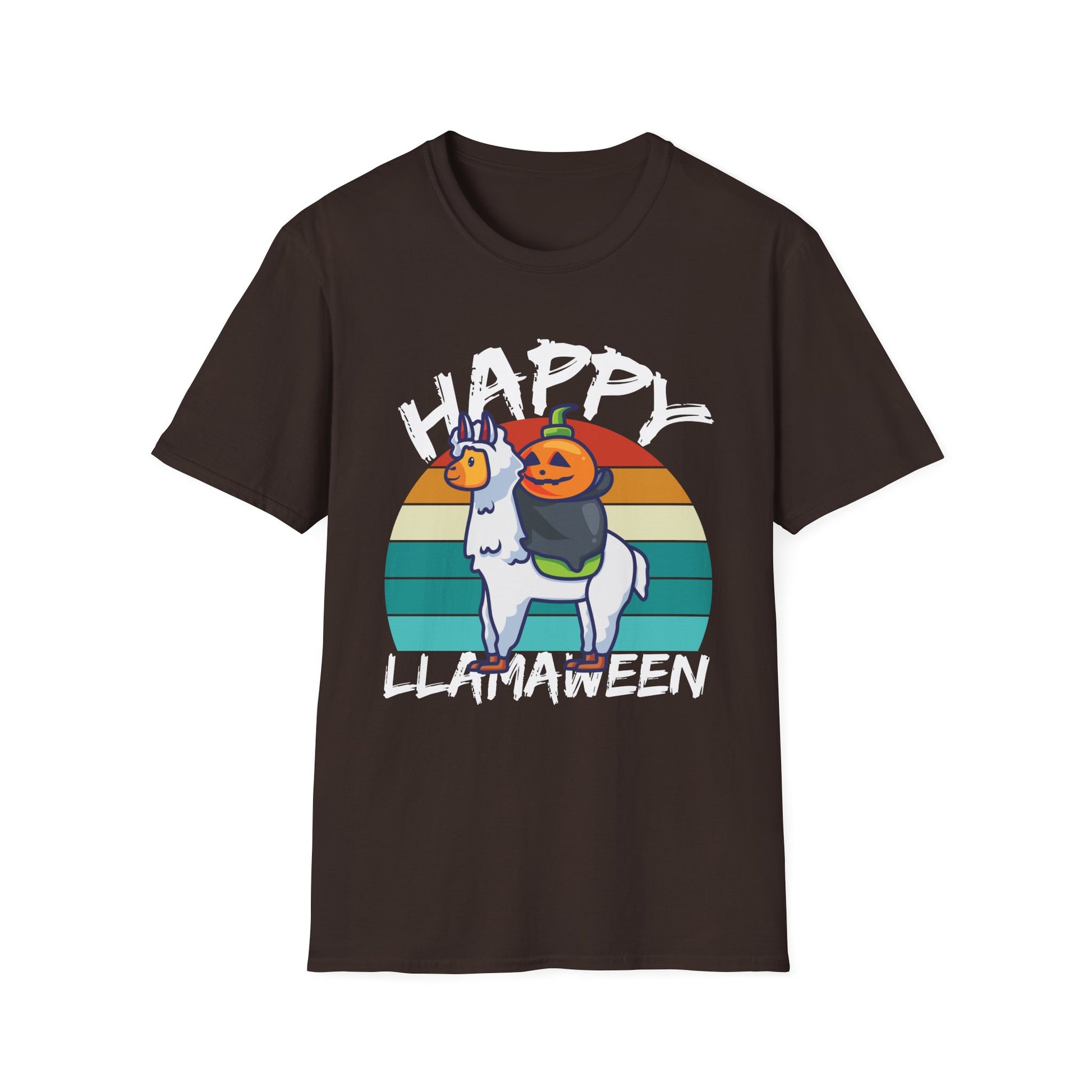 Happy Llamaween T-Shirt — Cute Halloween Llama Pumpkin Graphic Tee