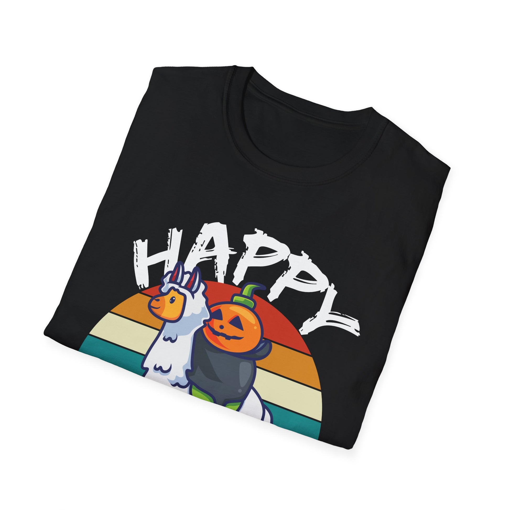 Happy Llamaween T-Shirt — Cute Halloween Llama Pumpkin Graphic Tee