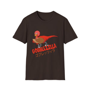 Gobblezilla Unisex Softstyle T-Shirt - Funny Thanksgiving Tee