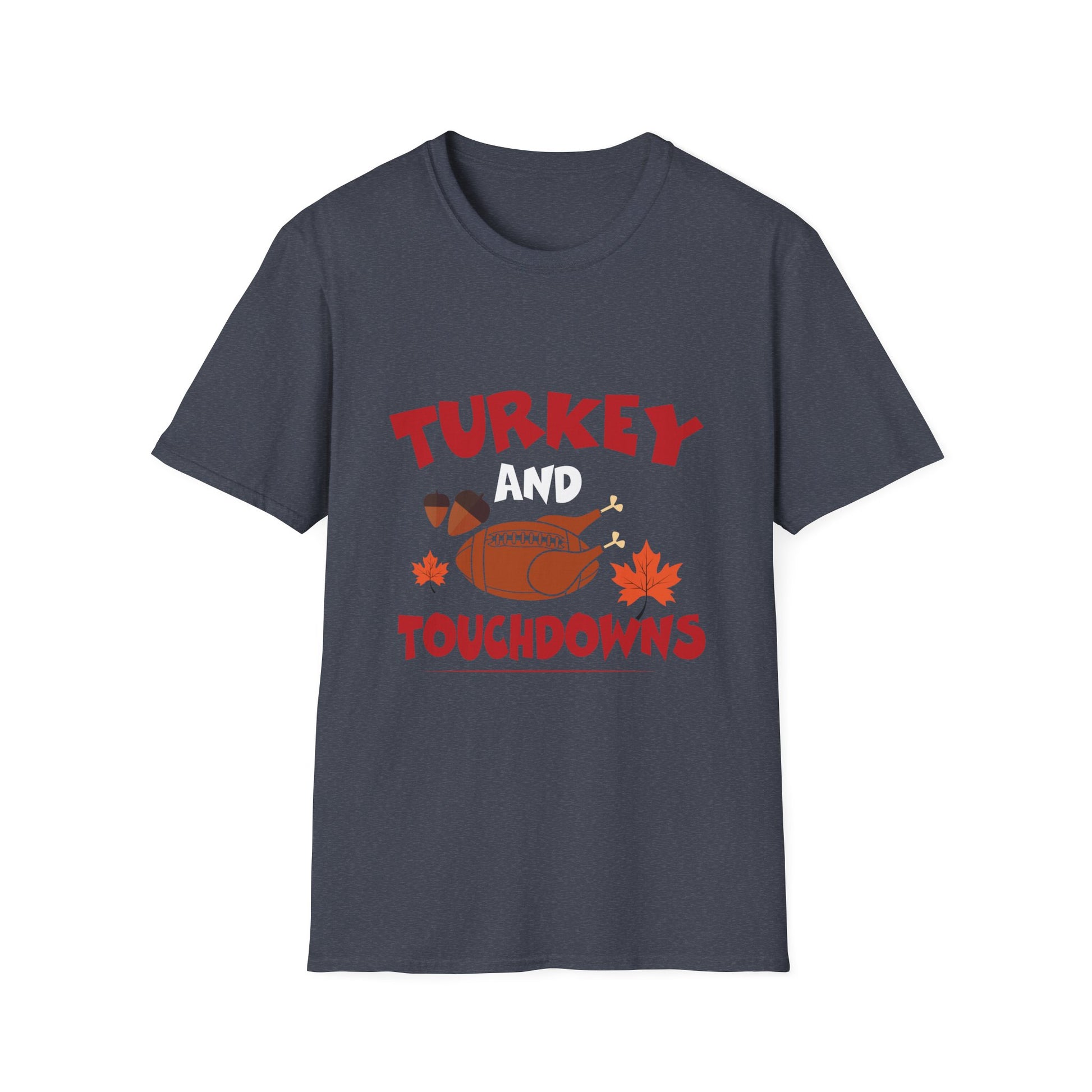 Turkey and touchdowns for thanksgiving football T-Shirt-productor-mockup Unisex T-Shirt