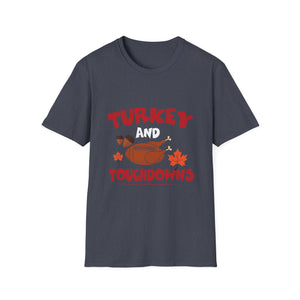 Turkey and touchdowns for thanksgiving football T-Shirt-productor-mockup Unisex T-Shirt