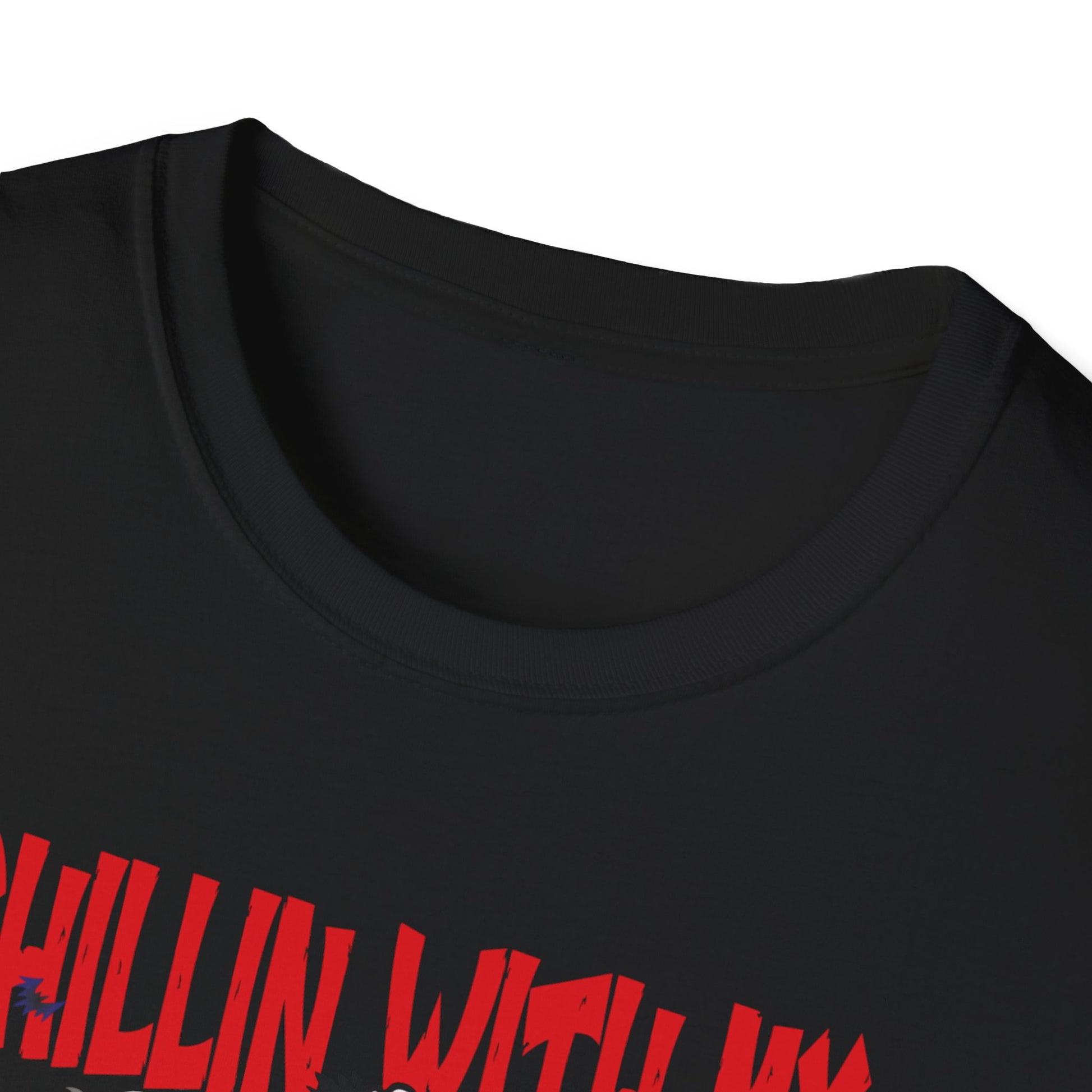 Halloween Zombies Funny Halloween Chillin With My Zombies T-Shirt Unisex Softstyle T-Shirt
