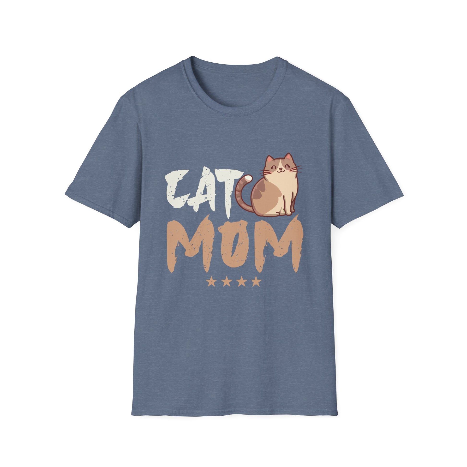 Cat Mom Vintage Distressed Design - Funny Cat Paw - Classic Unisex T-Shirt