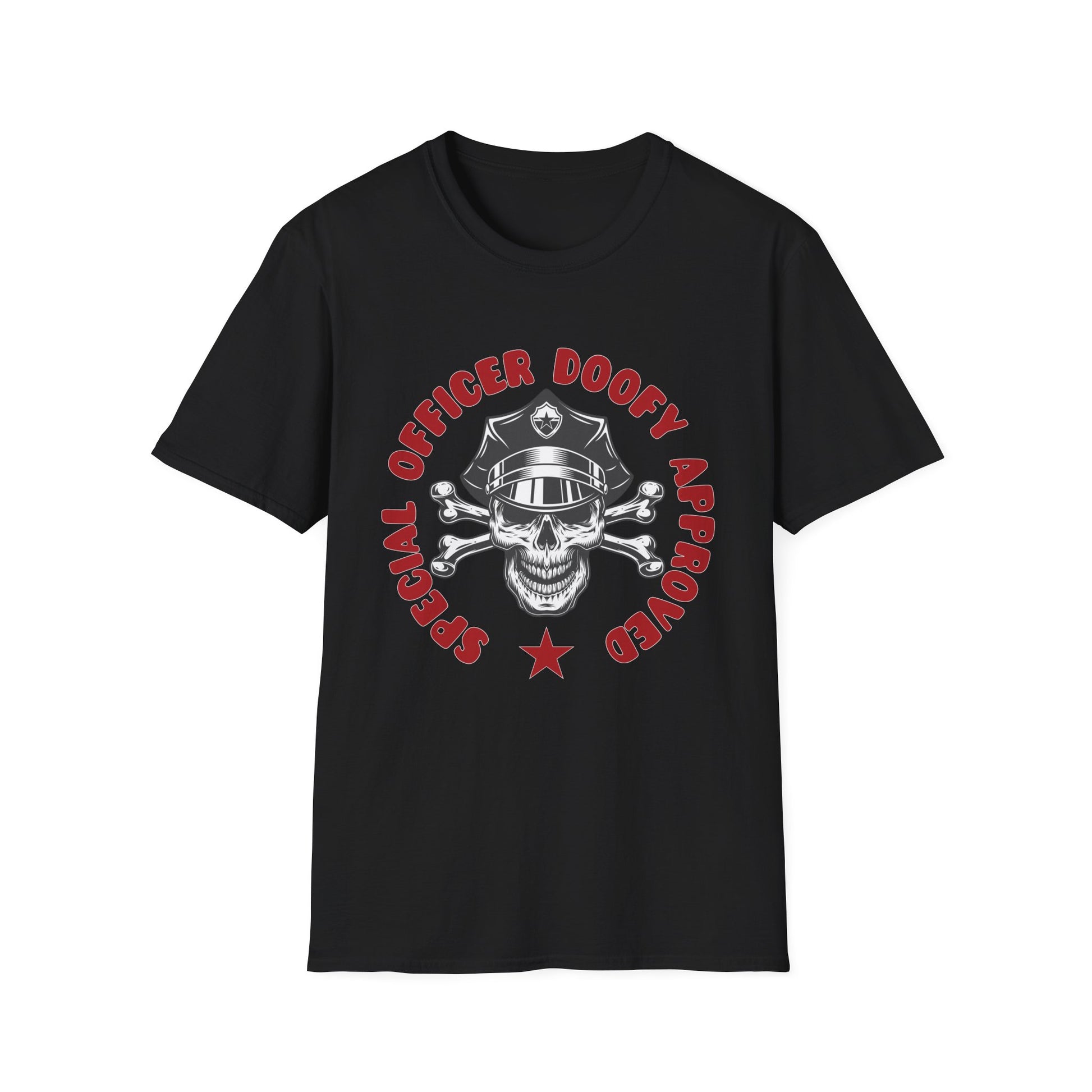 Officer Doofy Approved Skull T-Shirt — Police Humor Graphic Tee