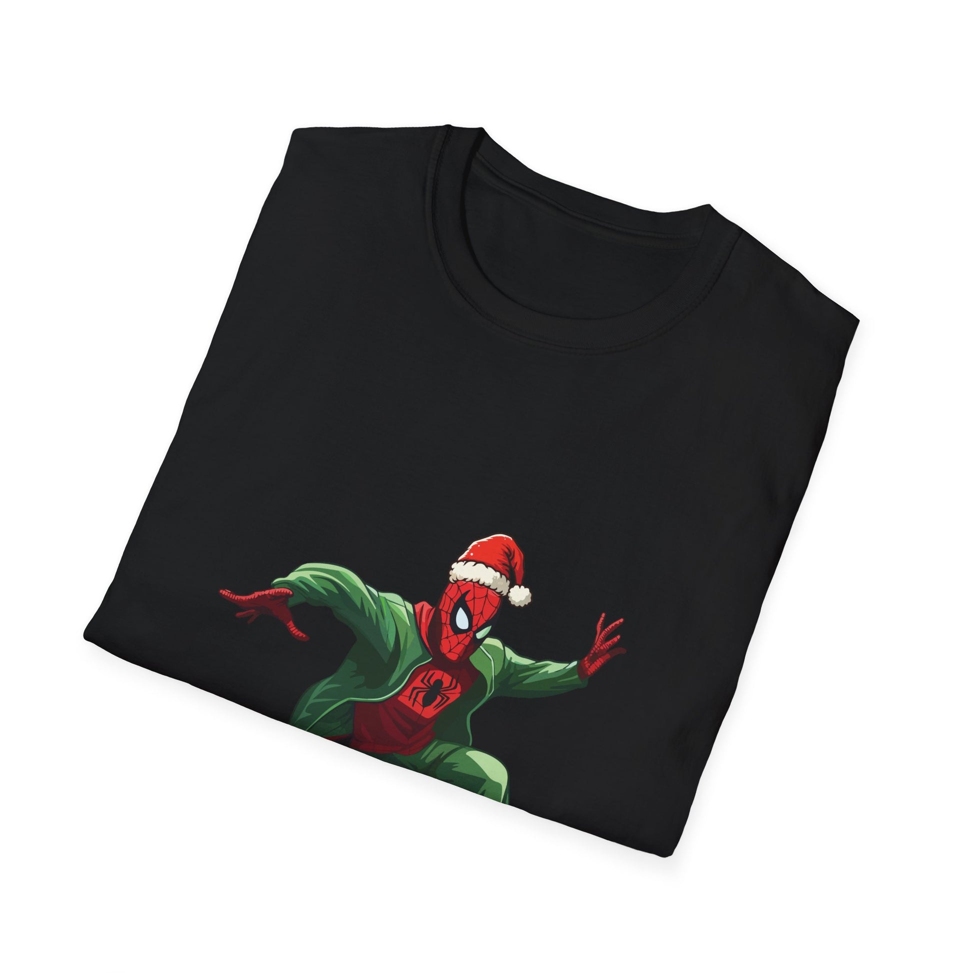 Spider Hero Holiday T-Shirt — Festive Superhero Graphic