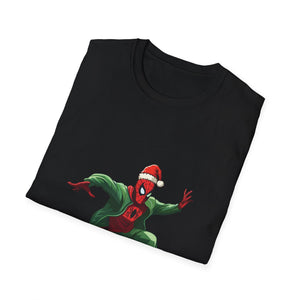 Spider Hero Holiday T-Shirt — Festive Superhero Graphic