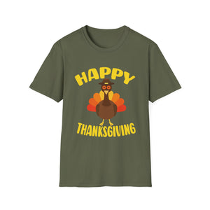 Happy Thanksgiving Turkey T-Shirt — Cute Holiday Graphic Tee