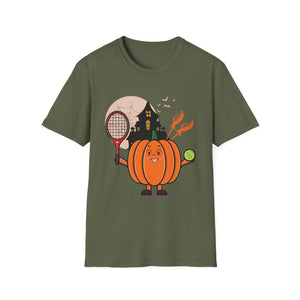 Pumpkin Tennis Costume T-Shirt – Halloween Tennis Player Graphic Tee