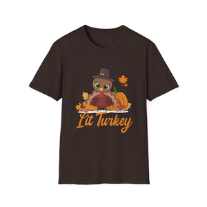 Lit Turkey T-Shirt — Cute Thanksgiving Turkey Graphic Tee