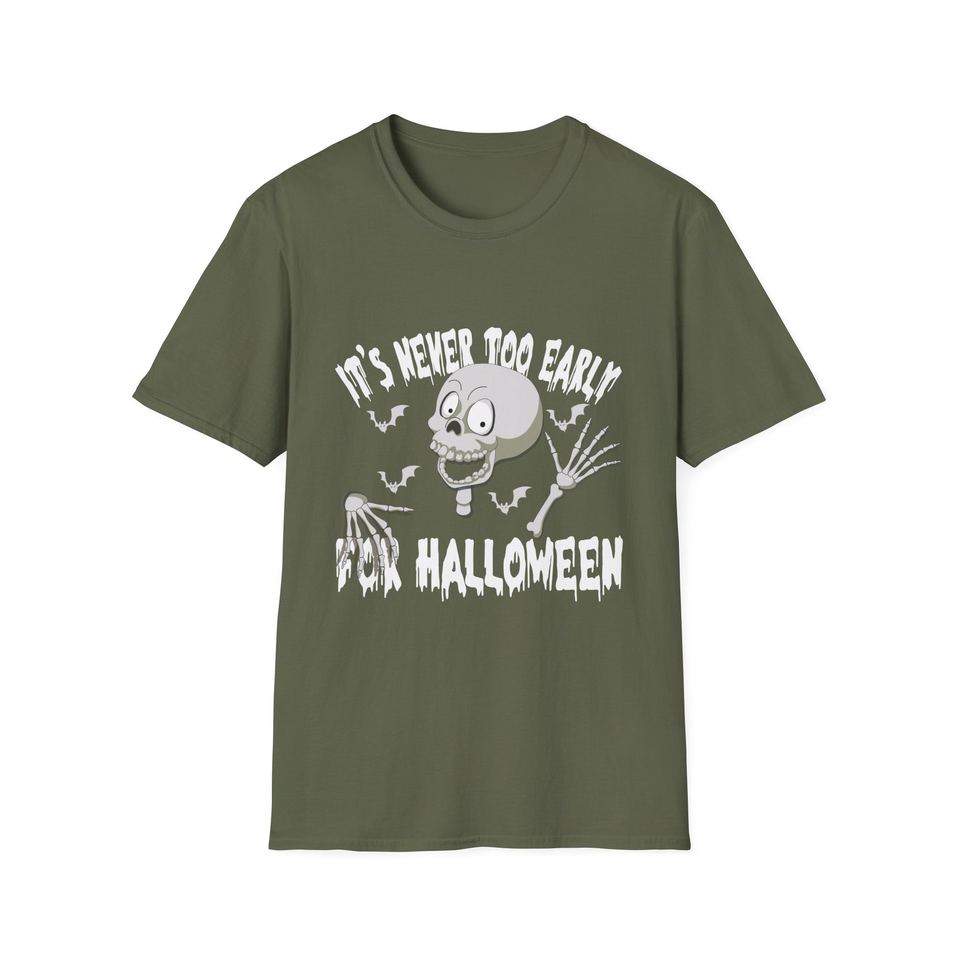 It's Never Too Early For Halloween Goth Halloween T-ee Unisex Softstyle T-Shirt