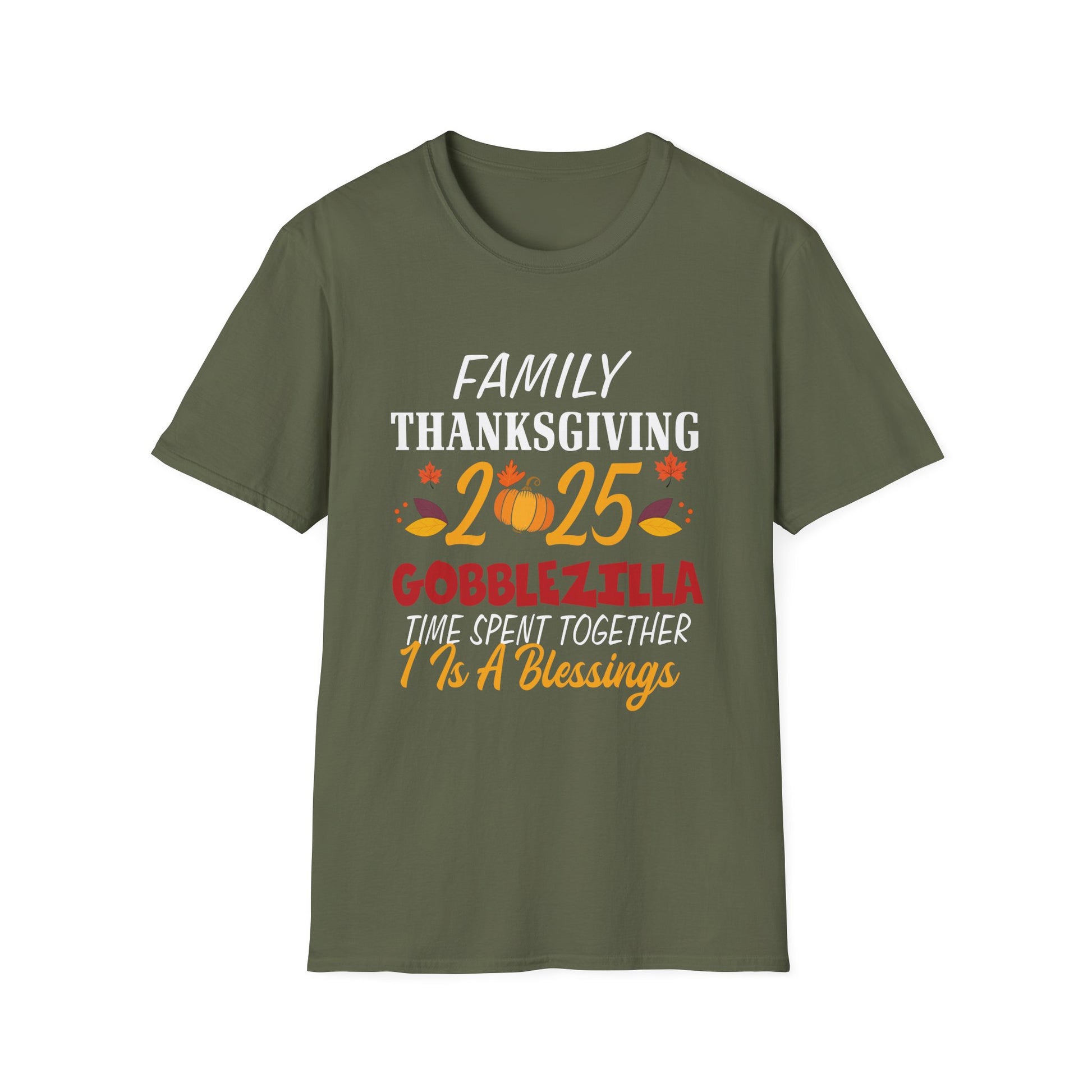 Thanksgiving 2025 Family T-Shirt — “Gobblezilla” Holiday Turkey Tee