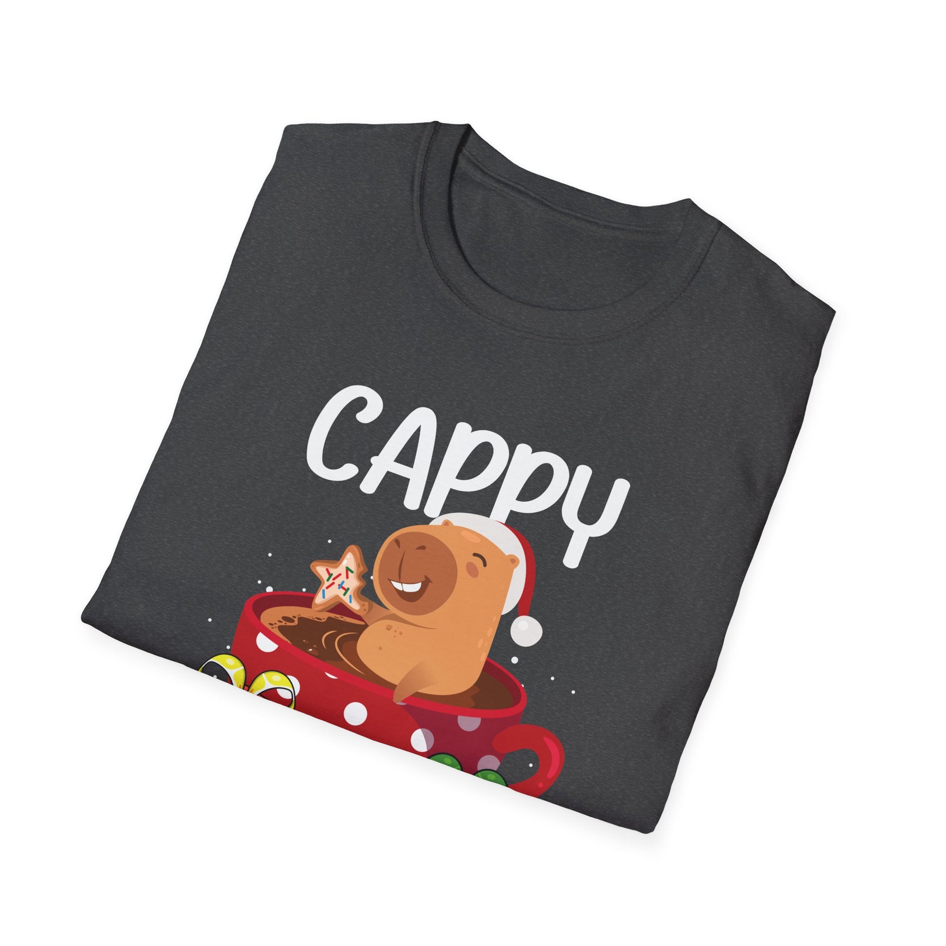 Cappy Holidays Tee — Cute Capybara Christmas T-Shirt