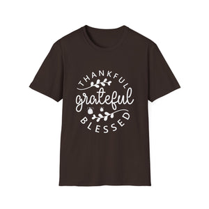 Thankful Grateful Blessed Unisex Softstyle T-Shirt