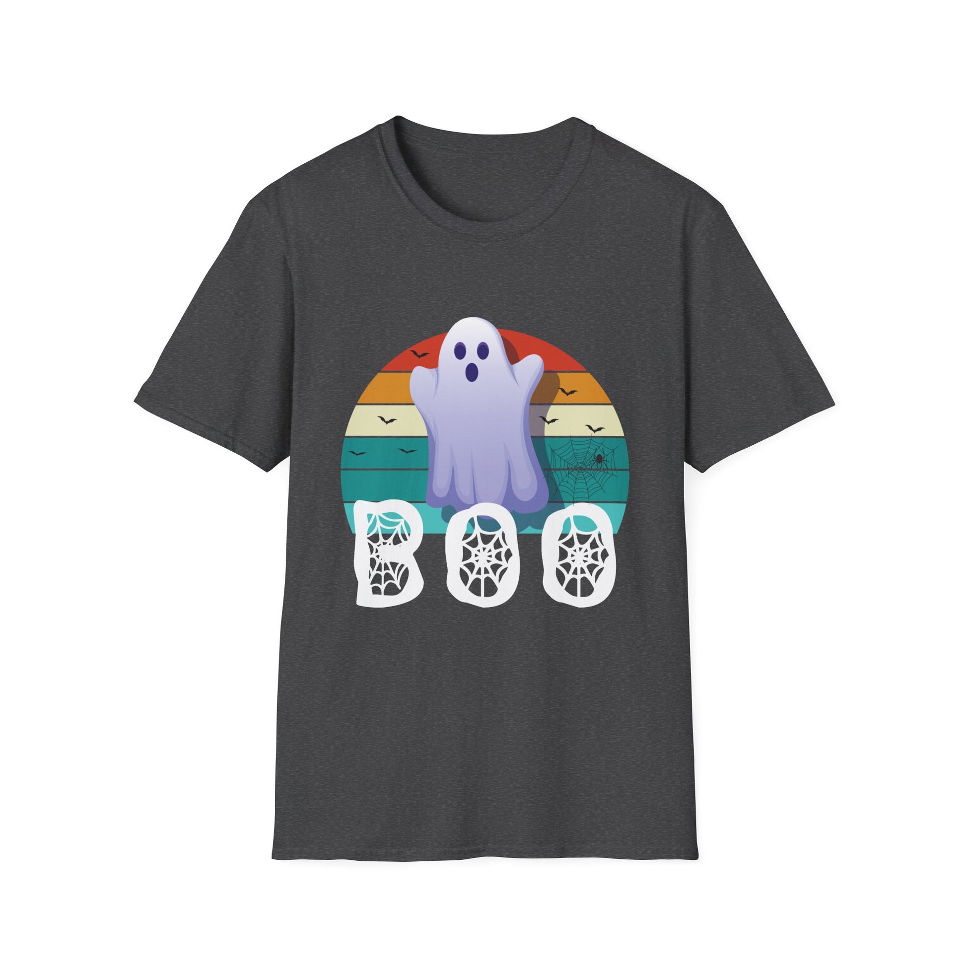 Boo Ghost T-Shirt — Cute Vintage Rainbow Halloween Tee