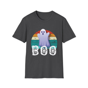 Boo Ghost T-Shirt — Cute Vintage Rainbow Halloween Tee