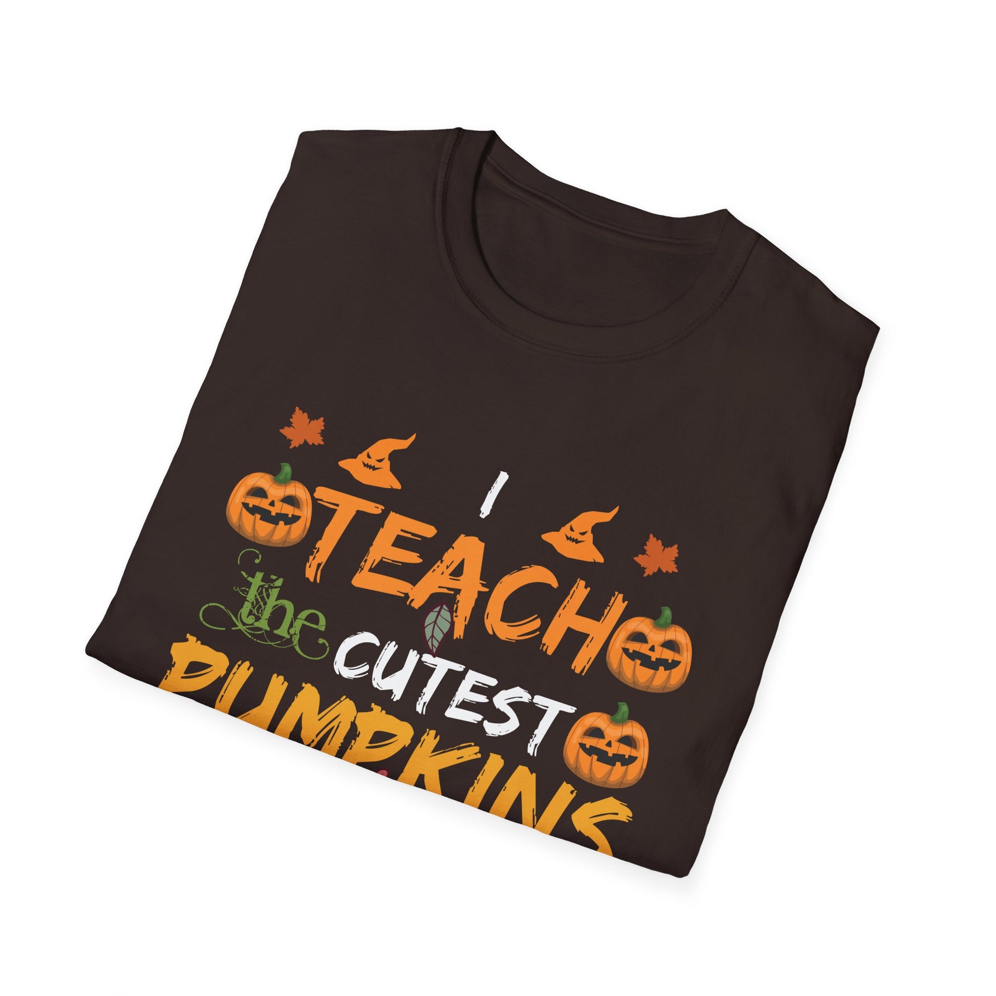 Teacher Halloween T-Shirt – “I Teach the Cutest Pumpkins in the Patch” Fall Tee