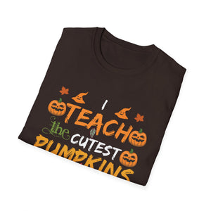 Teacher Halloween T-Shirt – “I Teach the Cutest Pumpkins in the Patch” Fall Tee