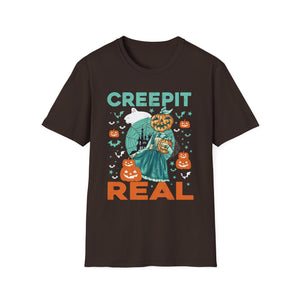 Creep It Real Halloween Costume Vintage Funny Halloween Tee  Unisex Softstyle T-Shirt