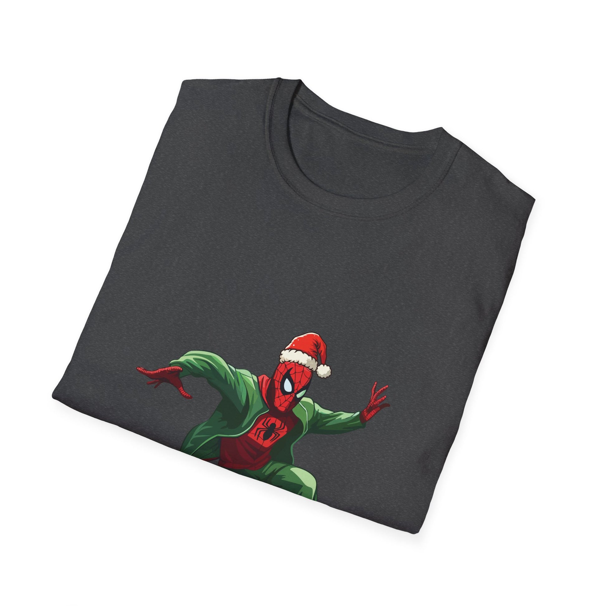 Spider Hero Holiday T-Shirt — Festive Superhero Graphic