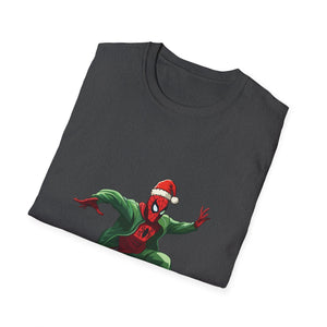 Spider Hero Holiday T-Shirt — Festive Superhero Graphic