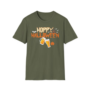 Hoppy Halloween T-Shirt — Beer Cheers Pumpkin Graphic Tee for Halloween Party