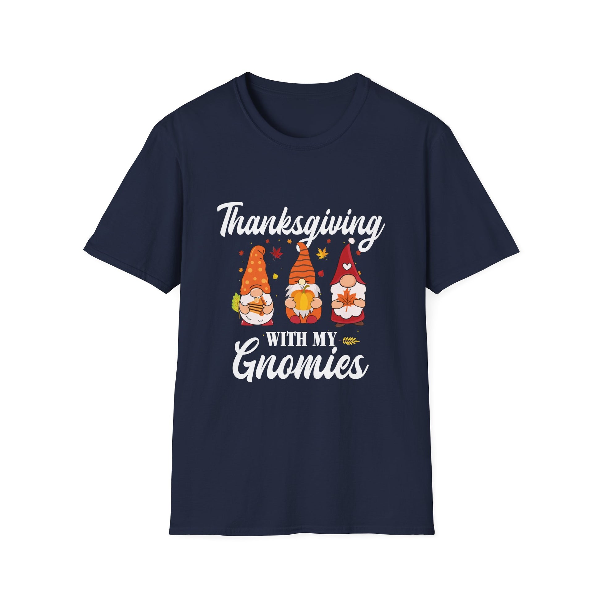 Thanksgiving With My Gnomies T-Shirt — Cute Fall Gnome Tee for Friends & Family