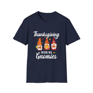 Thanksgiving With My Gnomies T-Shirt — Cute Fall Gnome Tee for Friends & Family