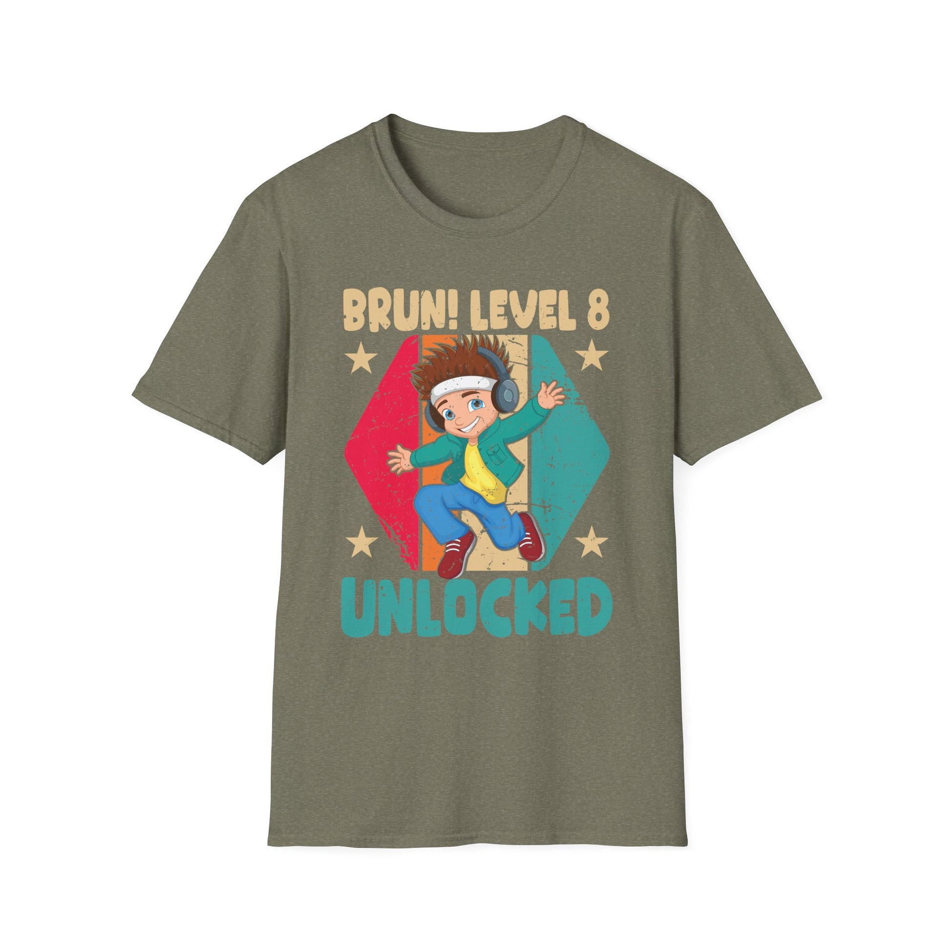 8 Year Old Birthday Dabbing Boy Bruh 8th level unlocked T-Shirt Unisex T-Shirt