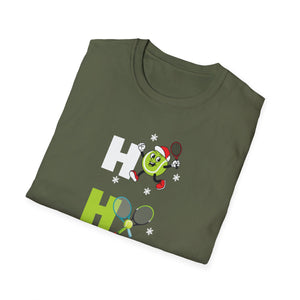 T-Shirt — Festive 'Ho Ho Ho' Tennis Christmas Tee