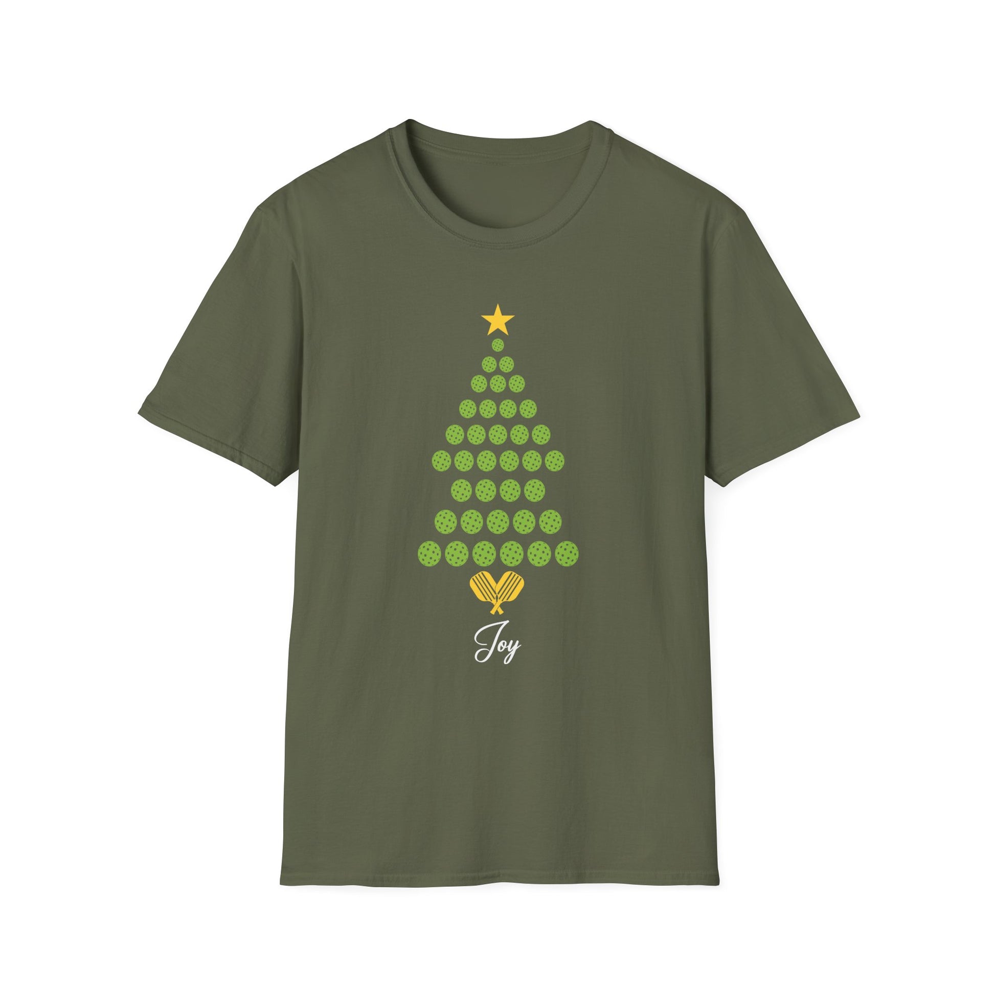 Christmas Pickleball Design_ Christmas Tree Unisex T-Shirt