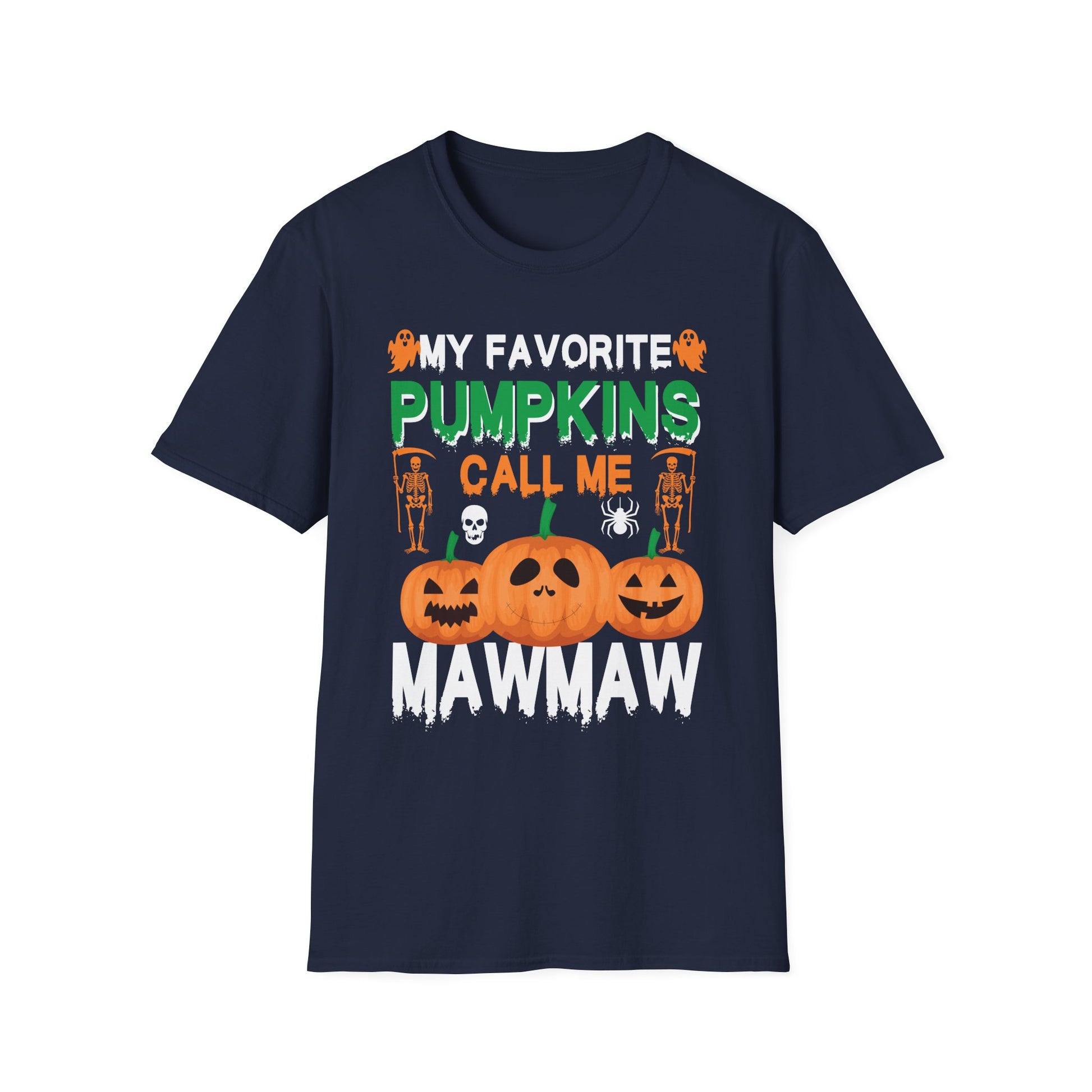 Mawmaw Halloween T-Shirt — "My Favorite Pumpkins Call Me Mawmaw" Pumpkin Grandma Tee