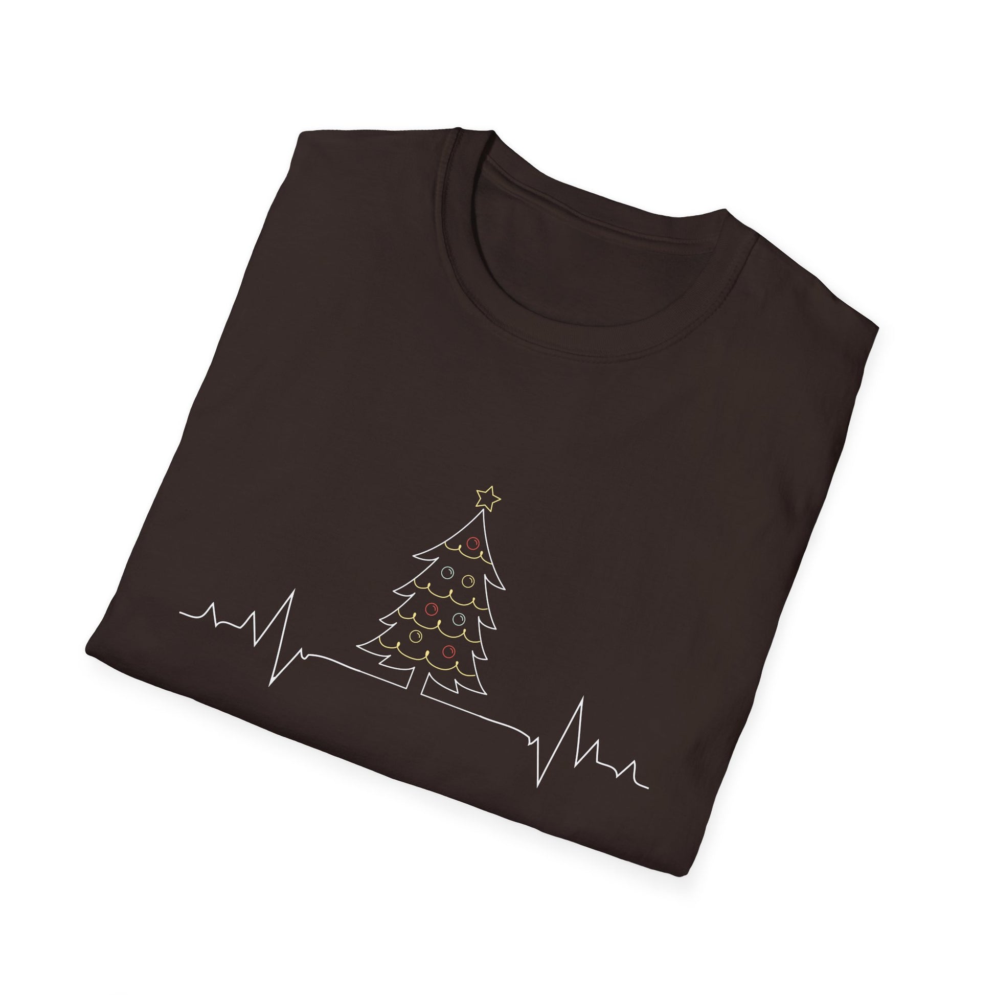 Christmas Heartbeat Xmas Christmas Tree Heartline Unisex T-Shirt