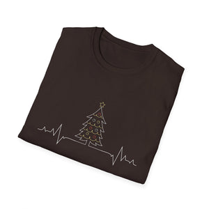 Christmas Heartbeat Xmas Christmas Tree Heartline Unisex T-Shirt