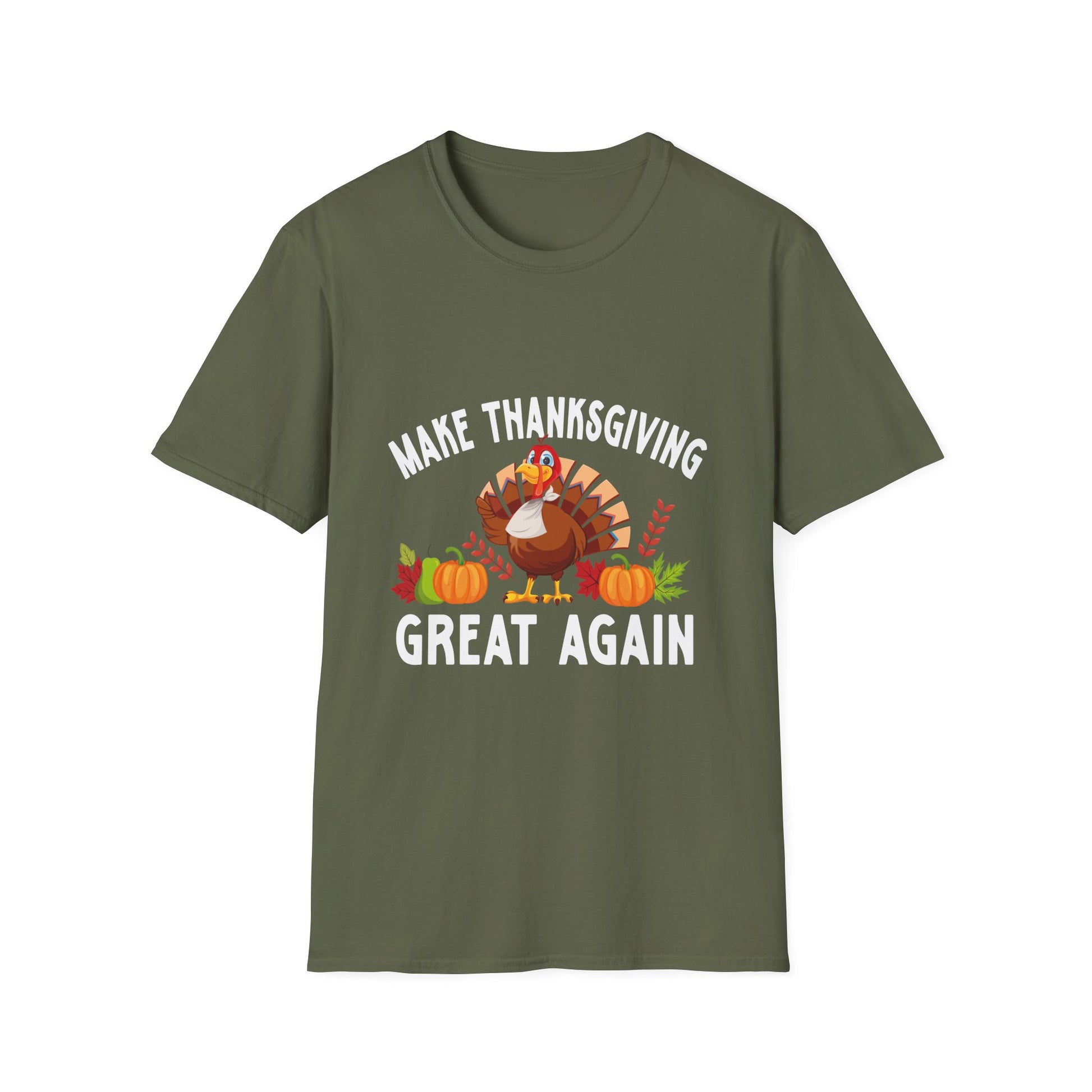 Thanksgiving T-Shirt — "Make Thanksgiving Great Again" Turkey Holiday Tee