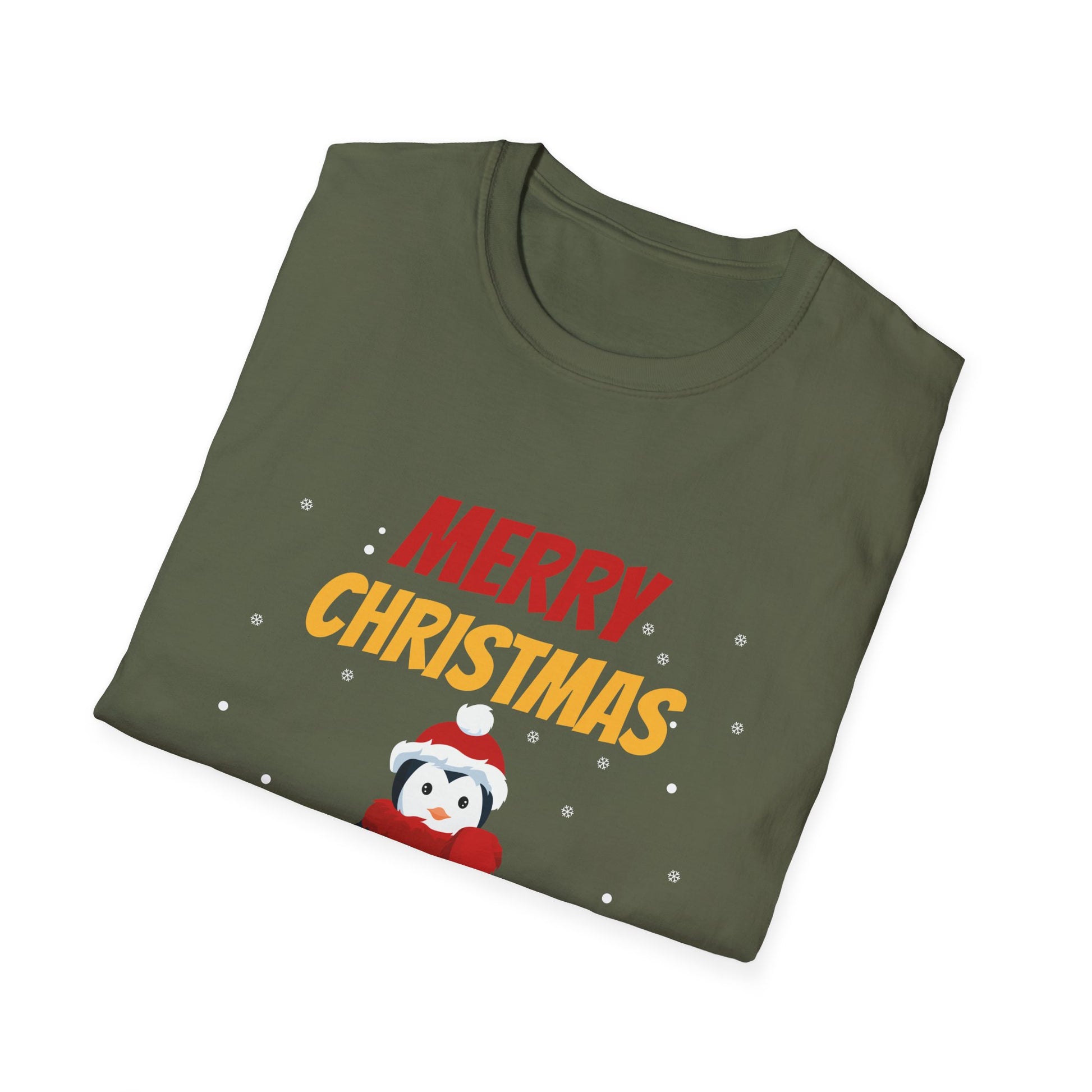 Christmas Penguin T-Shirt — "Merry Christmas" Holiday Graphic Tee