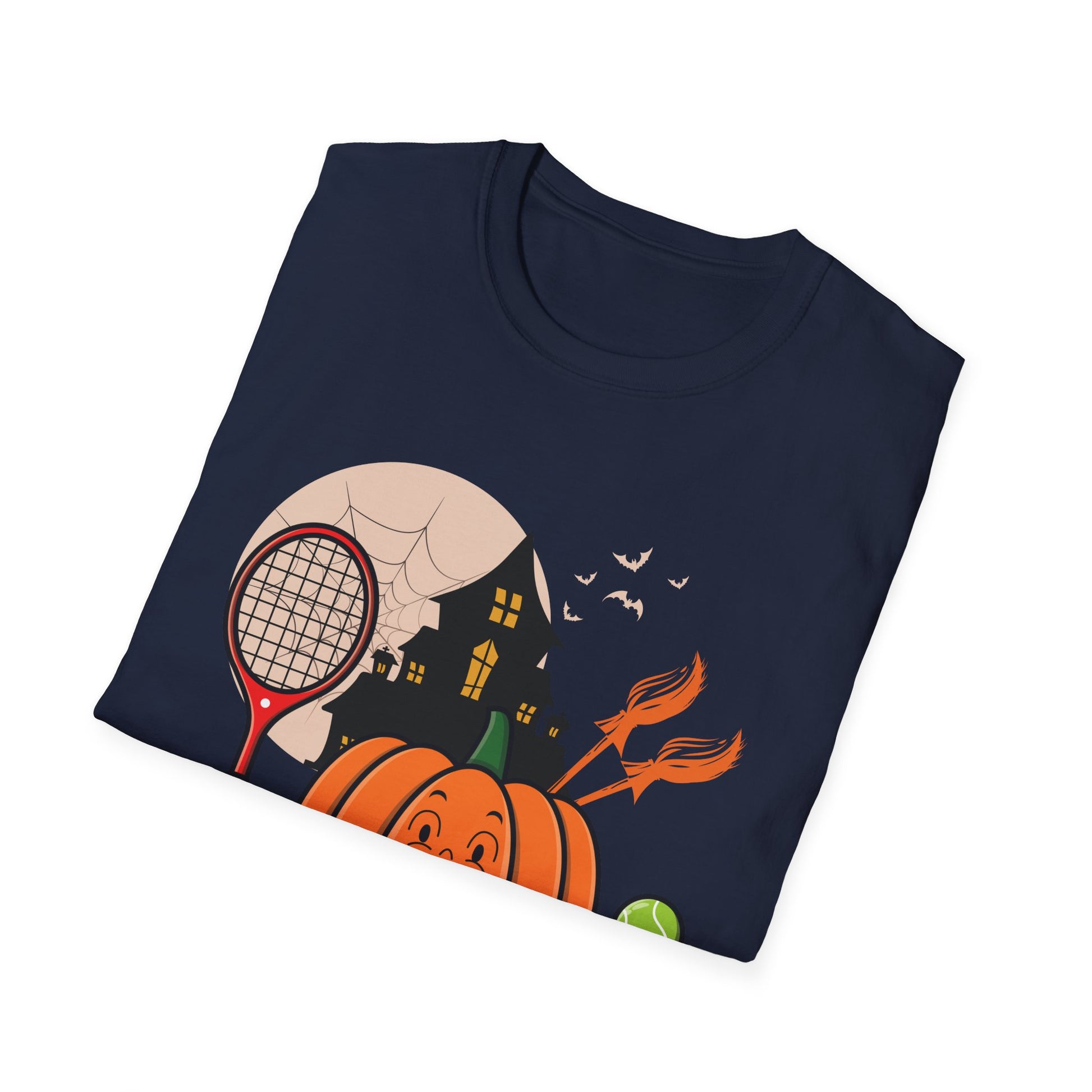 Pumpkin Tennis Costume T-Shirt – Halloween Tennis Player Graphic Tee