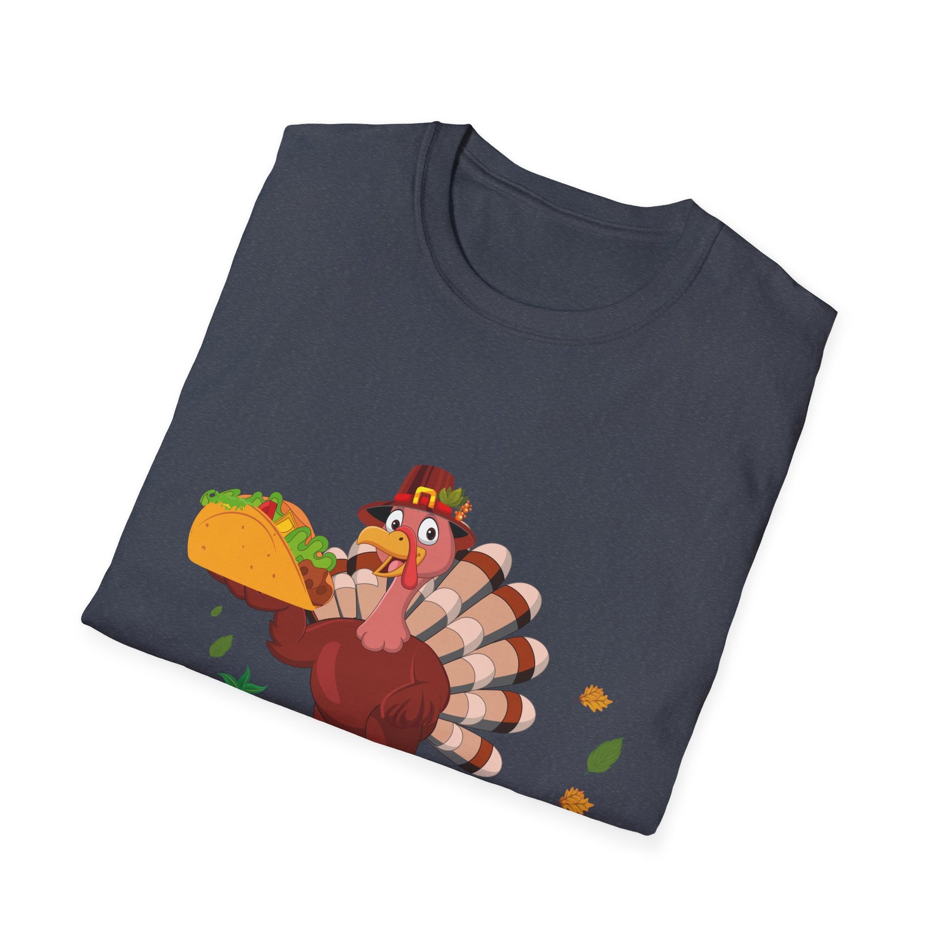Thanksgiving Turkey 'Eat Tacos' T-Shirt — Funny Holiday Food Graphic Tee  Unisex T-Shirt