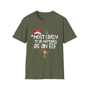 Most Likely To Be Mistaken As An Elf Family Christmas T-Shirt