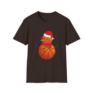 Christmas Basketball Snowman Shirt Basketball Christmas Unisex T-Shirt