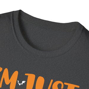 Funny Halloween Costume I'm Just Here for The Boos T-Shirt Unisex Softstyle T-Shirt