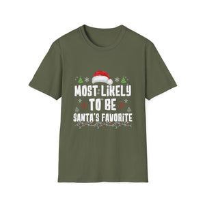Most Likely To Be Santa_s Favorite Christmas Family Matching T-Shirt