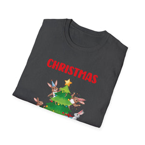 Bunny Christmas Tree Christmas Squad Bunnies Unisex T-Shirt