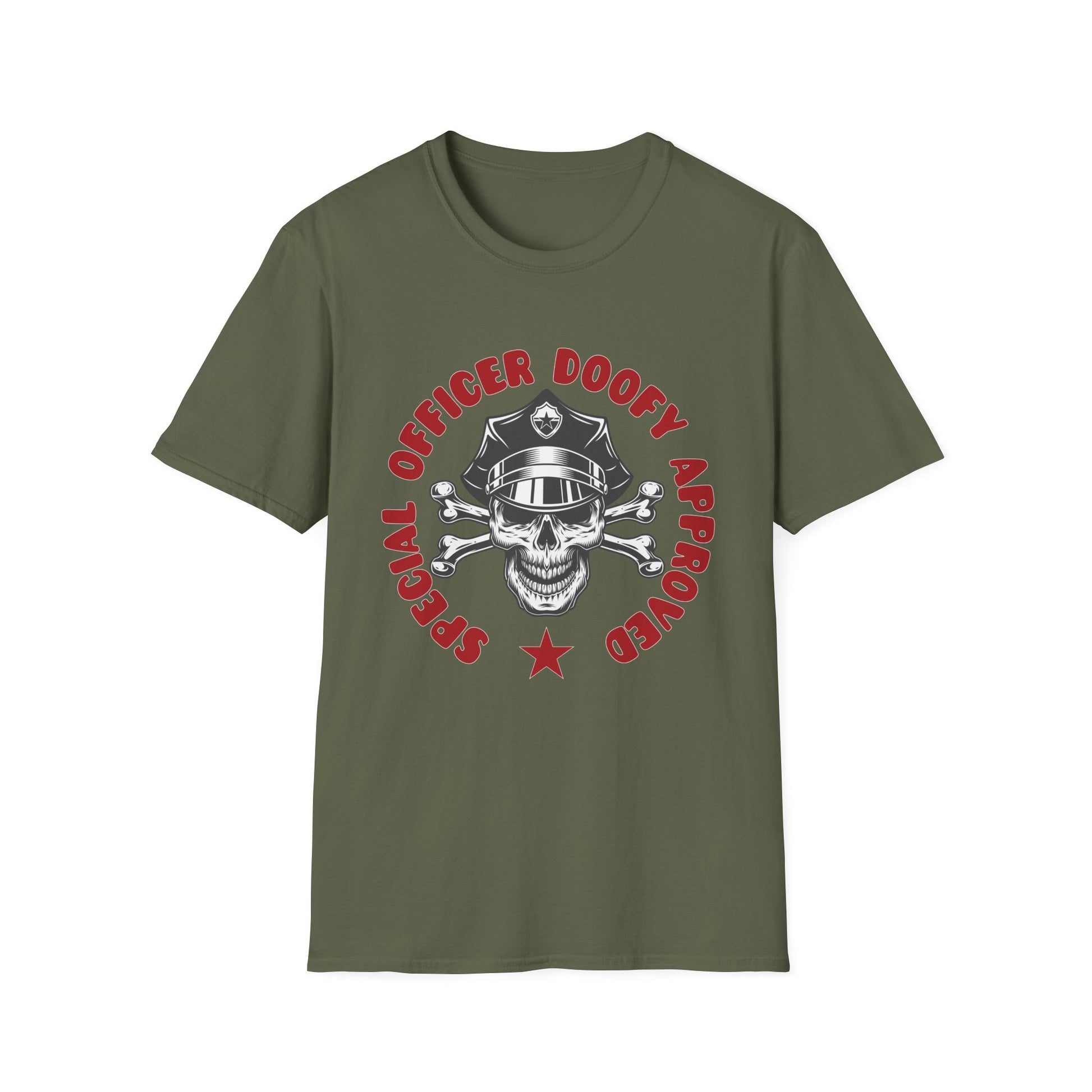 Officer Doofy Approved Skull T-Shirt — Police Humor Graphic Tee