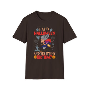 Happy Halloween And yes's my Birthday Halloween Party Tee Unisex Softstyle T-Shirt