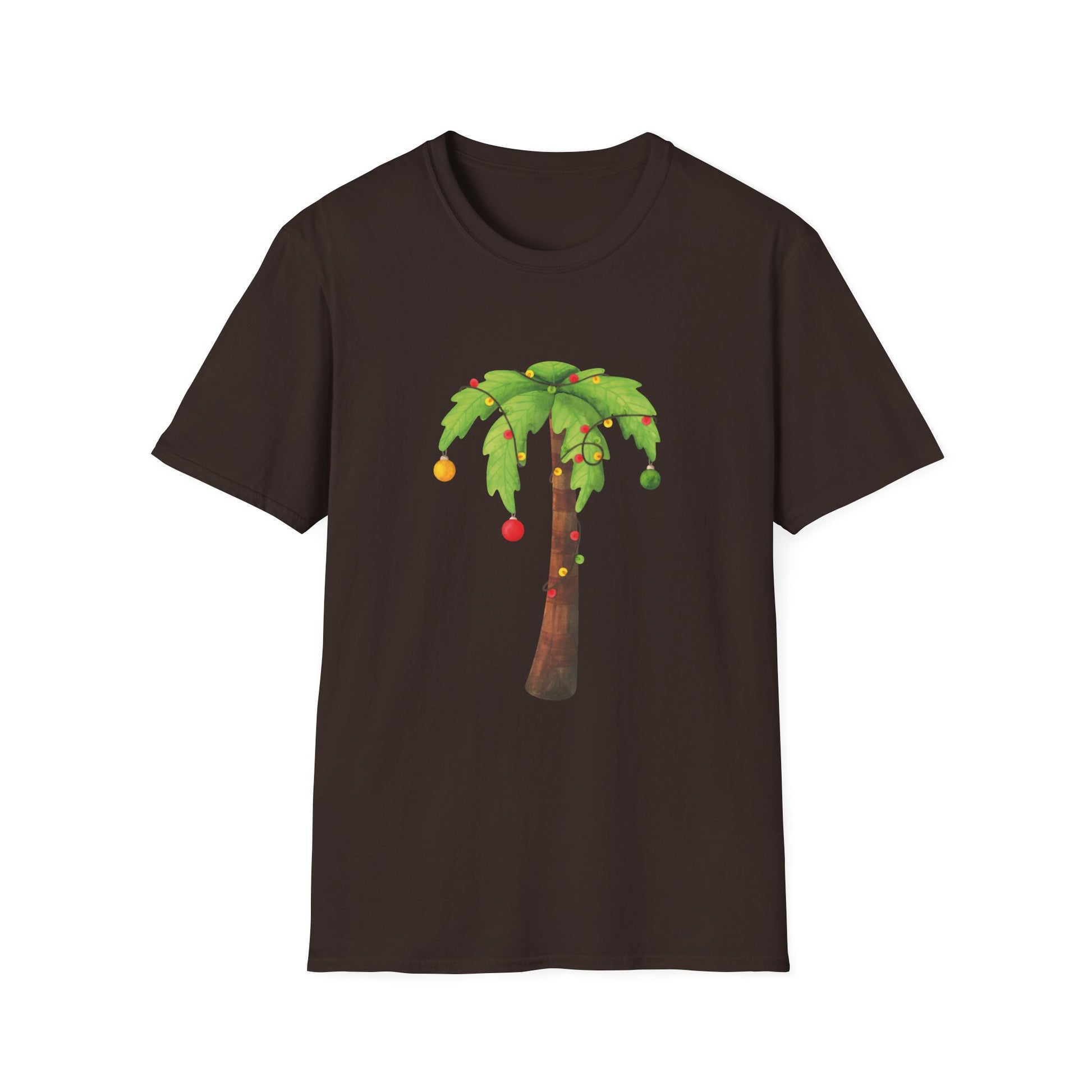 Palm Tree Ornament Graphic Tee — Tropical Holiday Palm Shirt