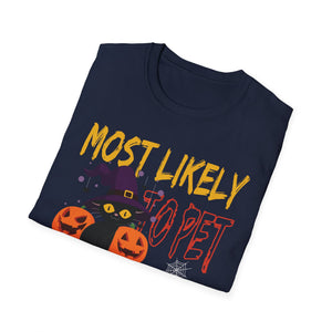 Halloween 'Most Likely to Pet All the Black Cats' T-Shirt